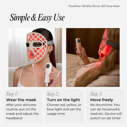 PureGlow Ultralite Silicon LED Face Mask