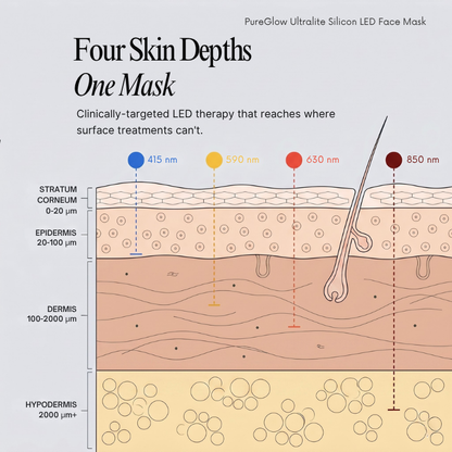 PureGlow Ultralite Silicon LED Face Mask