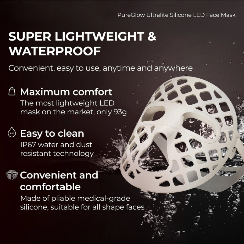 PureGlow Ultralite Silicon LED Face Mask